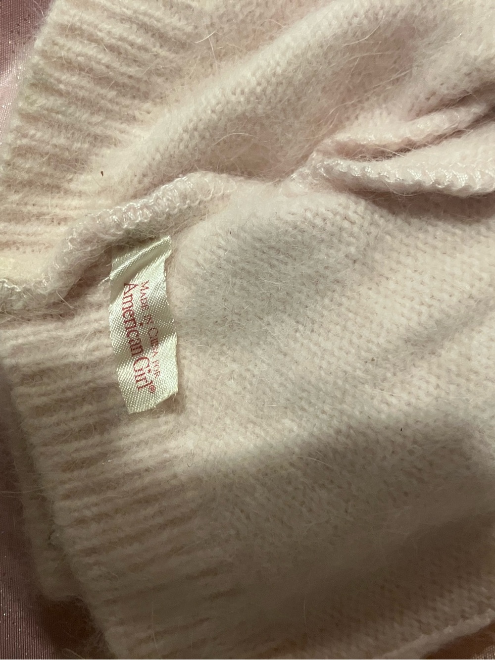 American Girl Soft Pink Knit Sweater and Sparkle Pink Skirt Set - Picture 4 of 6